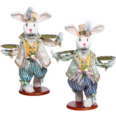 Mark Roberts Server Rabbit, Set Of 2 In Multi
