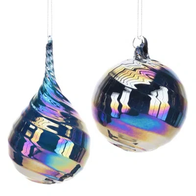 Mark Roberts Shiny Ornament  - 3-5 Inches Set Of 6 In Multi