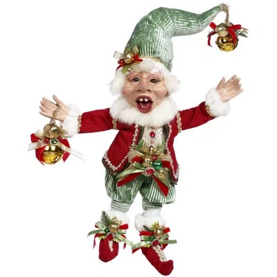 Mark Roberts Sleighbells Elf, Medium - 16 Inches In Red,green,white,gold