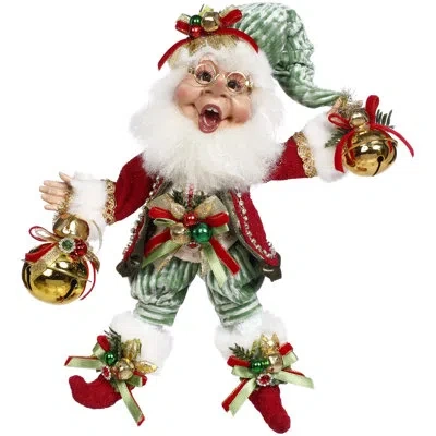 Mark Roberts Sleighbells Elf, Small - 10 Inches In Red,green,white,gold