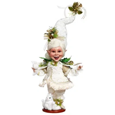 MARK ROBERTS SNOW BELLE ELF ON BASE, MEDIUM - 22 INCHES
