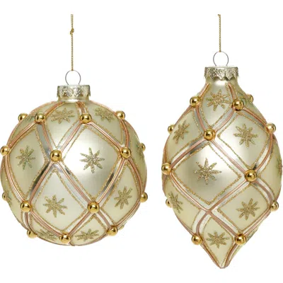 Mark Roberts Snowflakes Ornament, Box Of 6 In Gold