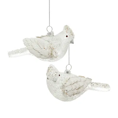 Mark Roberts Snowy Bird Ornaments, Set Of 6