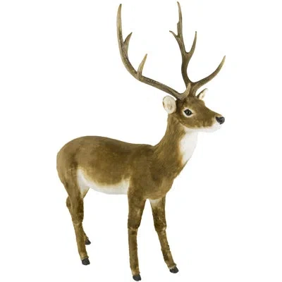 Mark Roberts Standing Deer, Large - 54 X 67 Inches In Brown,white