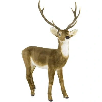 Mark Roberts Standing Deer, Medium - 45 X 66 Inches In Brown,white