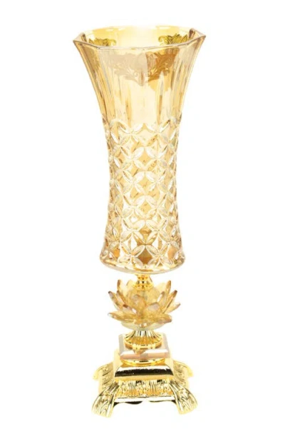 Mark Roberts Stately Lily Vase In Gold