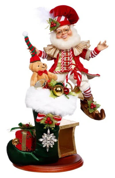 Mark Roberts Stocking Stuffing Elf Scene In Multi