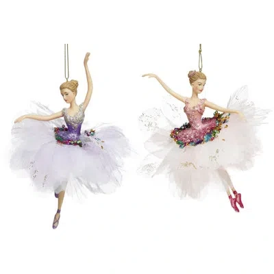 Mark Roberts Sugar Plum Candy Ballerina - 6-7 Inches Set Of 6 In Blue;green;pink;purple;gold;ivory