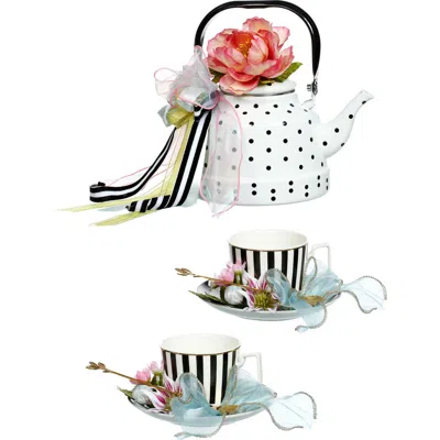 Mark Roberts Tea Time, Set Of 3 In White