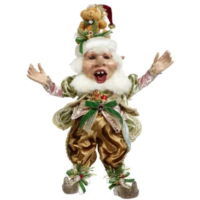 Mark Roberts Teddy Bear Elf, Medium - 18 Inches In Red,green,white,brown,pink,blue