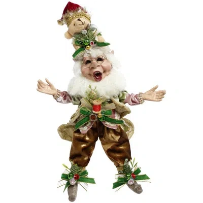 Mark Roberts Teddy Bear Elf, Small - 11.5 Inches In Red,green,white,brown,pink,blue