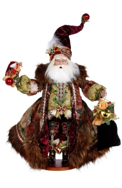 Mark Roberts Teddy Bear Santa In Multi