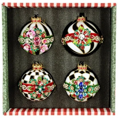 Mark Roberts Timeless Jeweled Ornament, Box Of 4 - 4 Inches In Multi