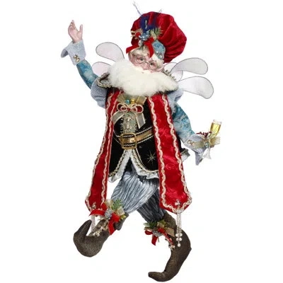 Mark Roberts Toast To Santa Fairy, Large- 19.5 Inches In Blue,black,red,white