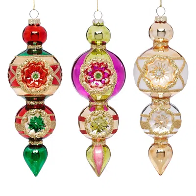 Mark Roberts Triple Stack Drop Ornaments, Set Of 6 In Multi