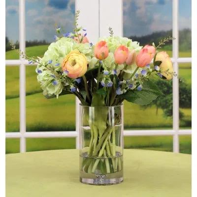 Mark Roberts Tulip Hydrangea Bouquet - 15 Inches In Multi