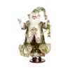 Mark Roberts Under The Mistletoe Santa In White/gold