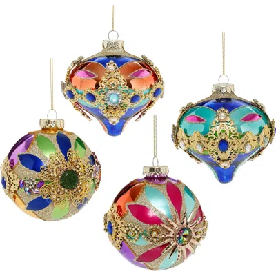 Mark Roberts Venetian Jeweled Ornament, Box Of 4 In Multi