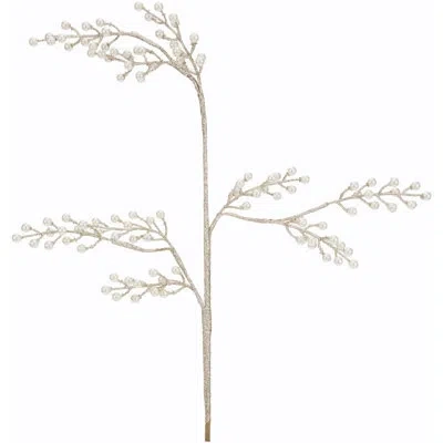 Mark Roberts Weeping Pearl Spray - 30.5 Inches Set Of 12 In Gold;white