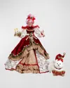 MARK ROBERTS WHITE MRS. CLAUS CHRISTMAS PARTY, 23"