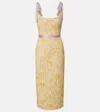 Markarian Acacia Embroidered Brocade Corset Dress