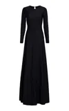 Markarian Agnes Jersey Eyelet Gown In Black