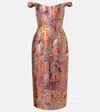 Markarian Amina Metallic Brocade Dress In Multicoloured