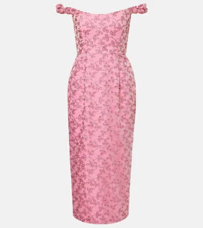 Markarian Amina Sequined Midi Dress In Pink