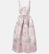 Markarian Apple Floral Brocade Bustier Dress