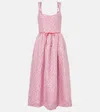 Markarian Apple Polka-dot Corset Dress In Purple