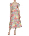 Markarian Astrid Floral Midi Dress In Multicolor