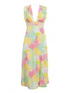 Markarian Aura Floral-lace Midi Dress In Green