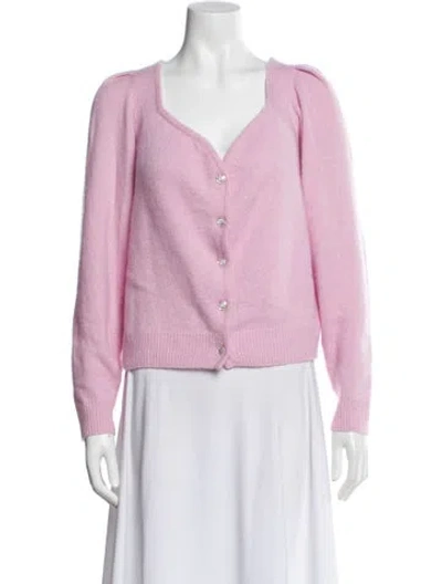 Pre-owned Markarian Baby Cashmere V-neck Sweater W/ Tags In Purple