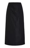 Markarian Betsy Taffeta Pencil Skirt In Black