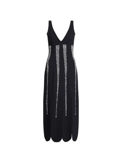 Markarian Brandy Pearl-embellished Midi Dress In Black