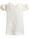 Markarian Brigitte Brocade-effect Silk Dress In 白色