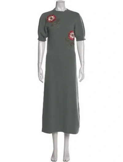 Pre-owned Markarian Cashmere Long Dress In Green