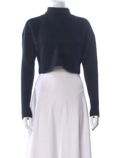 Pre-owned Markarian Cashmere Mock Neck Sweater In Blue