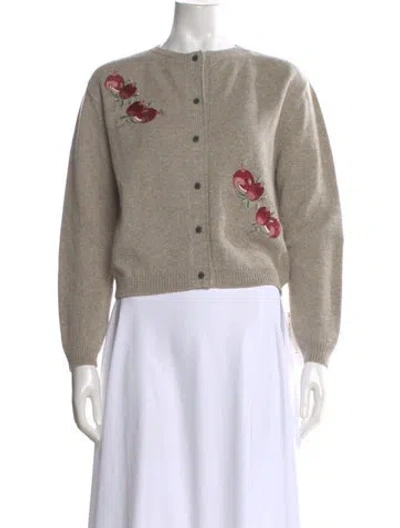 Pre-owned Markarian Cashmere Printed Sweater W/ Tags In Neutral