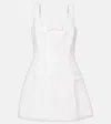 Markarian Corinne Silk Faille Minidress In Off White