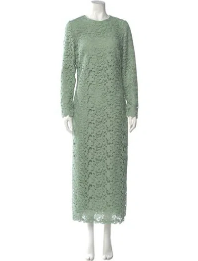 Pre-owned Markarian Crew Neck Long Dress In Green