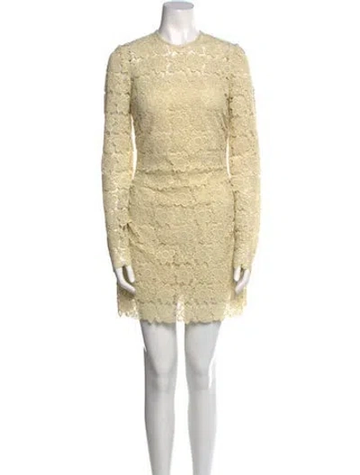 Pre-owned Markarian Crew Neck Mini Dress In Neutral