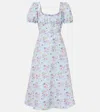 Markarian Elora Floral Ikat Midi Dress