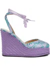 Markarian Embroidered Heeled Espadrilles In Purple