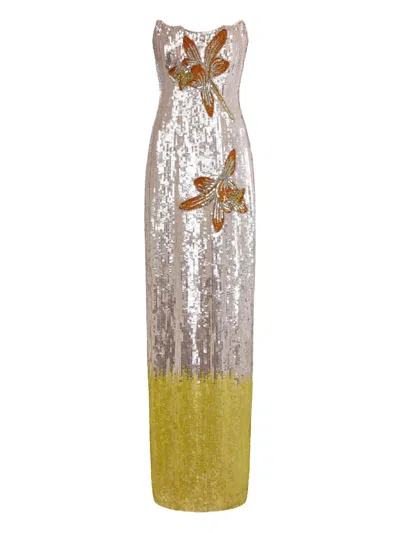 MARKARIAN ESPERANZA SEQUIN STRAPLESS DRESSE