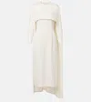 Markarian Felice Caped Jacquard Midi Dress