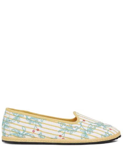 Markarian Floral-embroidered Ballet Flats