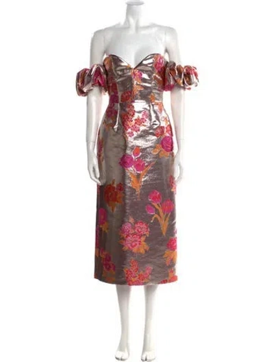 Pre-owned Markarian Floral Print Knee-length Dress