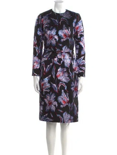Pre-owned Markarian Floral Print Knee-length Dress In Multi