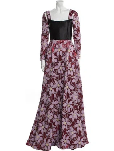 Pre-owned Markarian Floral Print Long Dress